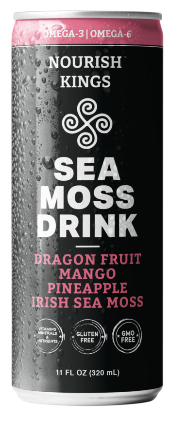 Nourish Kings Sea Moss Drink – Dragon Fruit Mango Pineapple (11 oz, 12-Pack)