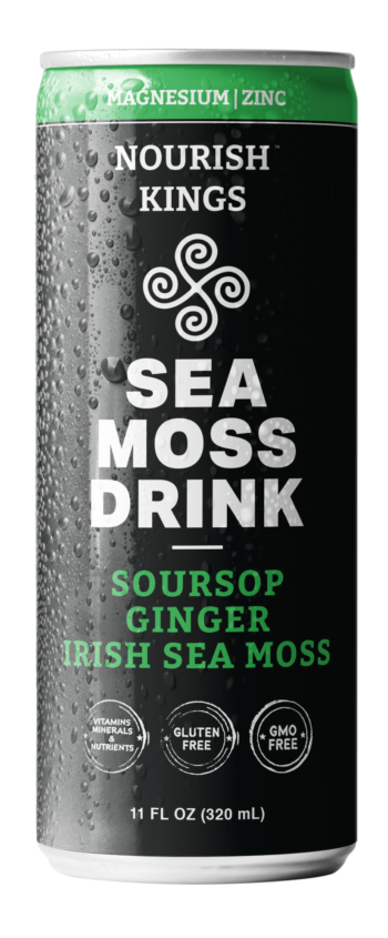 Nourish Kings Sea Moss Drink – Soursop Ginger (11 oz, 12-Pack)
